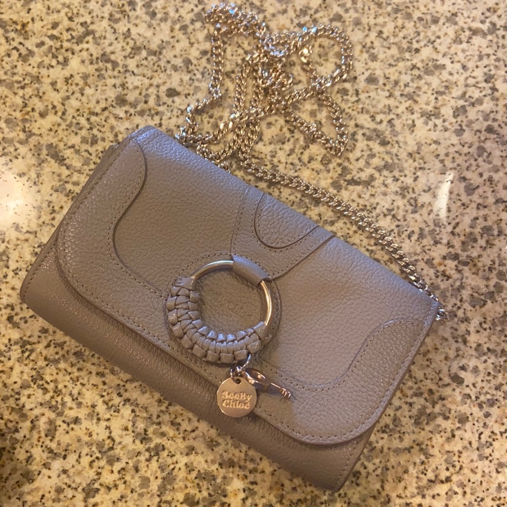 See by Chloe Hana Chain Wallet in Motty Grey
